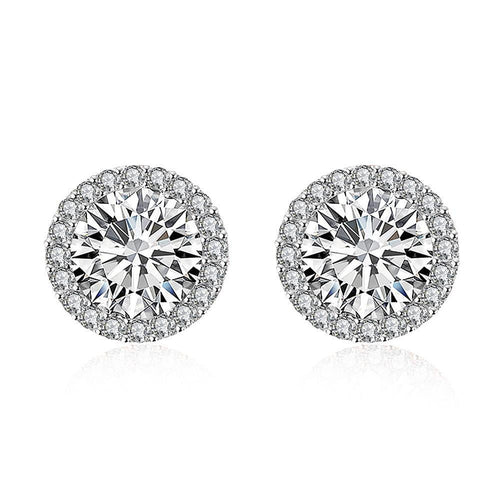 White Gold Plated Classic Studs